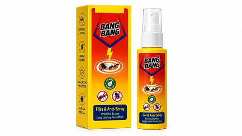 Bang Bang Flies & Ants Spray, Herbal Formula, Long Lasting | Powerful Action, Safe for Home Use, Strong on Insects, Herbal Hunter, Pest Control Spray