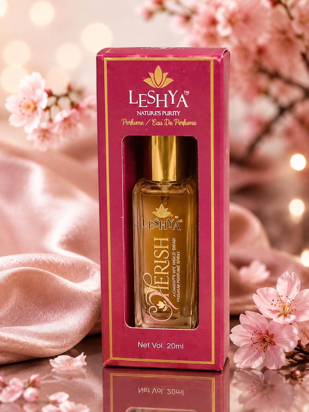 Leshya™ Cherish Eau De Perfume Spray, 20ml | Amber Fragrance, Spray Bottle, Nature's Purity, Compact Size, Unisex Scent